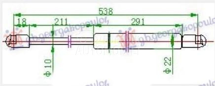 AMORTIZER GEPEK VRATA 450...