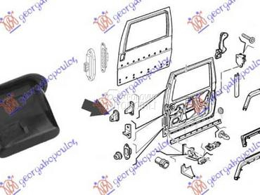 GRANICNIK KLIZNIH VRATA za Fiat Scudo od 2004. do 2007. god.