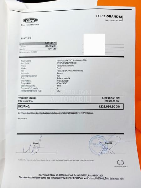 Ford Focus Anniversary