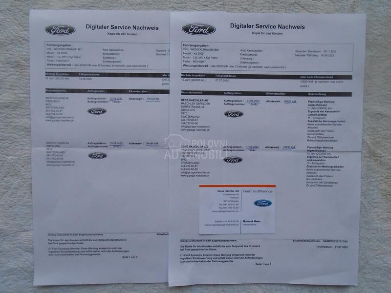 Ford Ka 1.2 ful GLANC NOVO