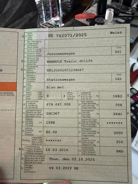 Renault Trafic 125 dci