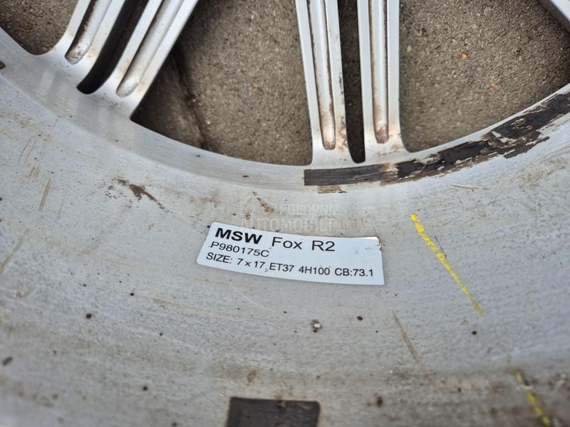 Aluminijumske felne  17" 4 x 100