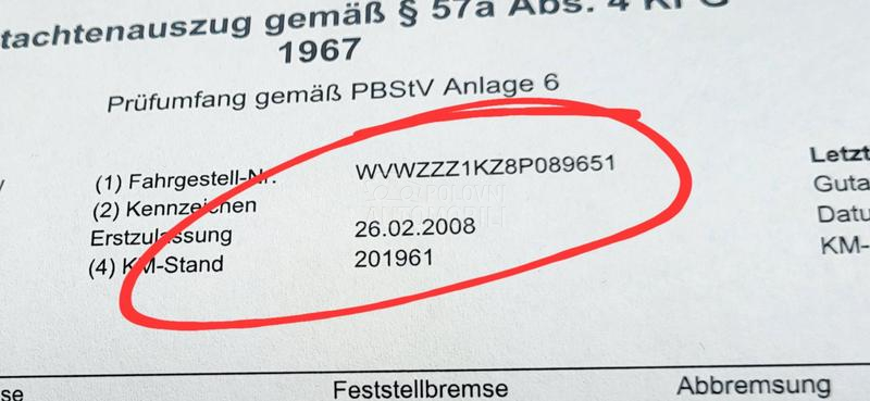 Volkswagen Golf 5 1.4 b ORG.K.M SERVIS