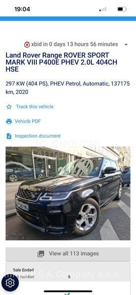 Land Rover Range Rover Sport PHEV 2.0l 404 CH