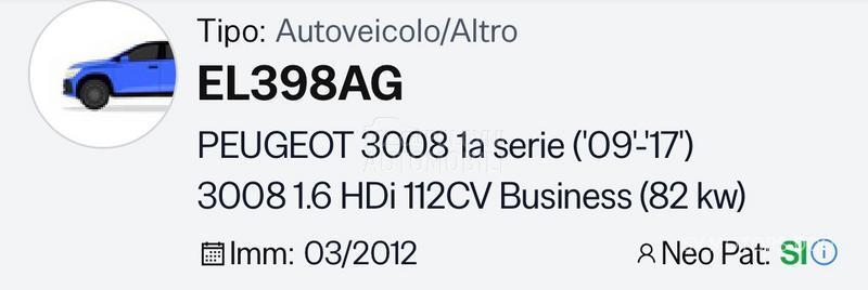 Peugeot 3008 1.6ehdi 112