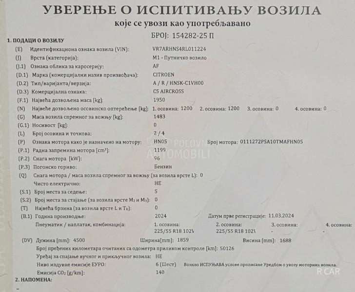 Citroen C5 Aircross 2024/50 000 k.m