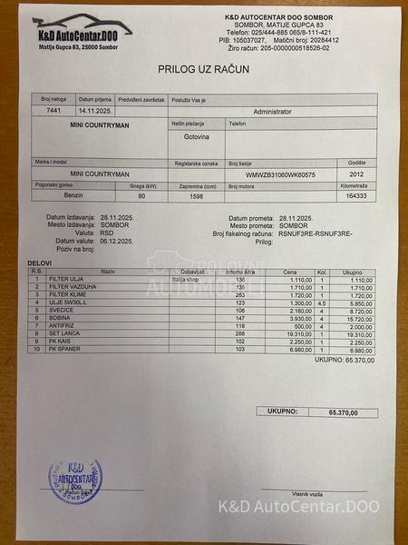 MINI Countryman 1.6 Cooper V.Ser.vis