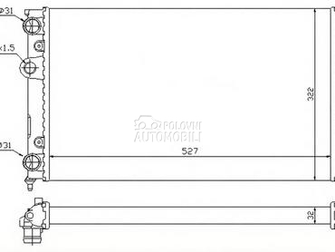 hladnjak za Volkswagen Vento, Golf 3, Passat B3 od 1980. do 1998. god.