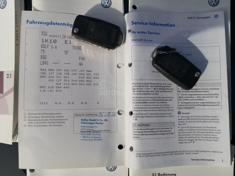 Volkswagen Golf 5 1.6/8ven/iz DE/T.O.P