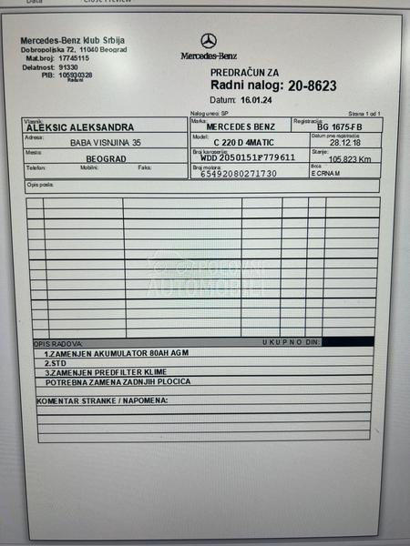 Mercedes Benz C 220 AMG 4MATIC