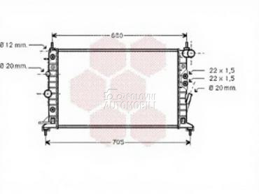 Hladnjak motora za Opel Vectra B od 1995. do 2002. god.