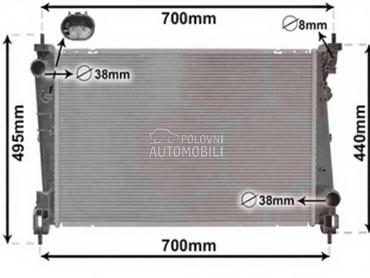 hladnjak motora za Opel Corsa D, Corsa E od 2006. do 2019. god.