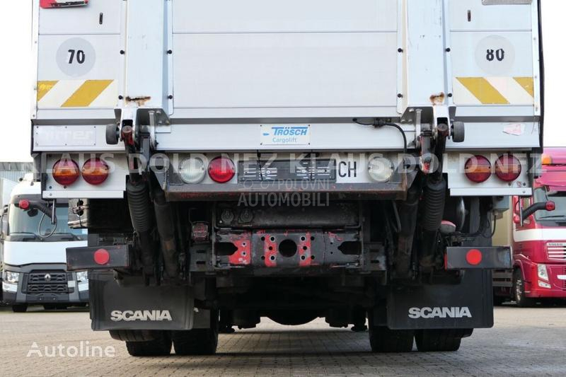 Scania R580 6x2 platformom,rampa