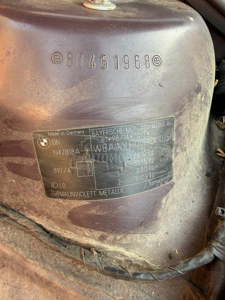 BMW 316 E46 2004. god. -  kompletan auto u delovima