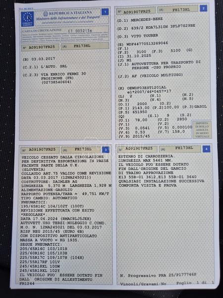 Mercedes Benz Vito Tourer