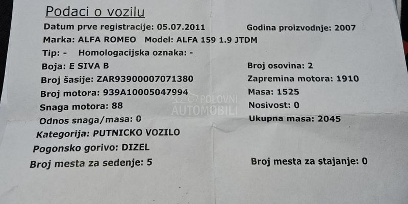 Alfa Romeo 159 1.9 JTD