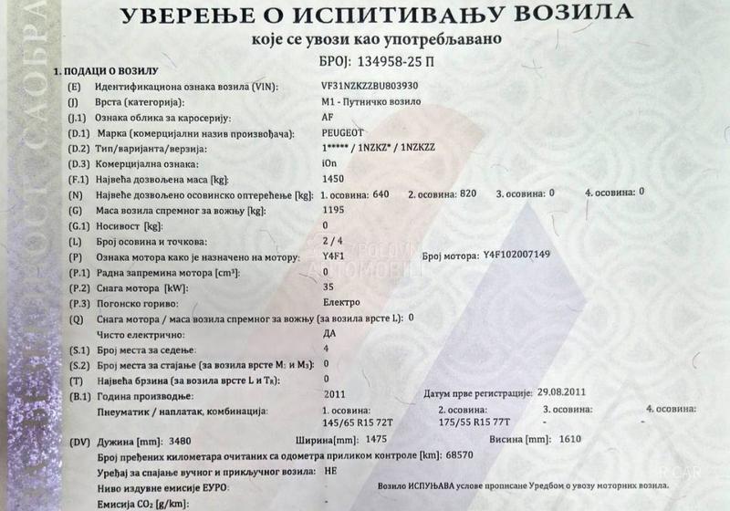 Peugeot iOn T.O.P  T.O.P