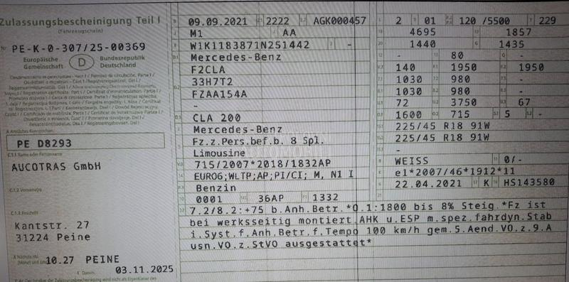 Mercedes Benz CLA 200 AMG PAN AMB 163hp