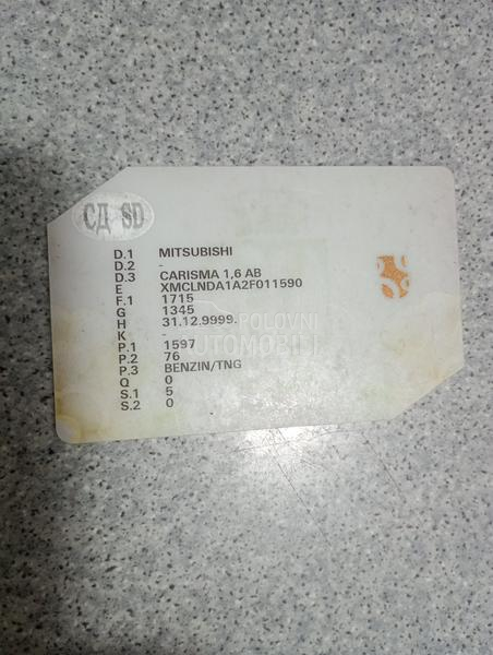 Mitsubishi Carisma 1.6