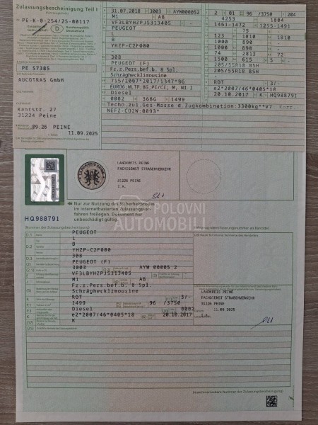 Peugeot 308 1.5 HDI ALLURE PAN