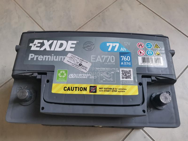 Exide akumulator 77Ah
