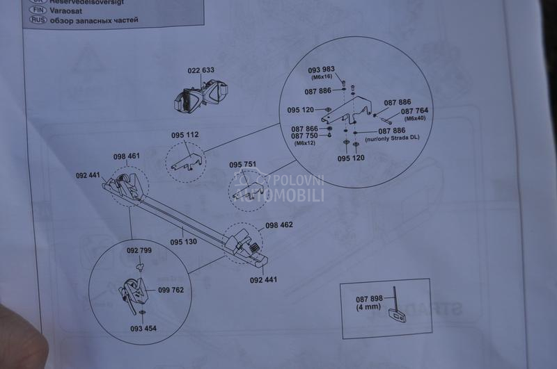 Atera dodatni deo-kanal za auto nosac za bicikle + sapa