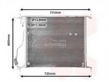 hladnjak klime za Mercedes Benz S 220 od 1998. do 2005. god.