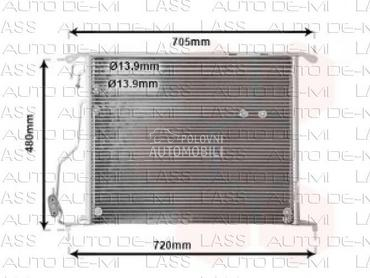 hladnjak klime za Mercedes Benz S 220 od 1998. do 2005. god.