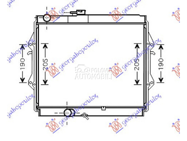 HLADNJAK MOTORA 2.4D (45x52... za Toyota Hilux od 1998. do 2001. god.