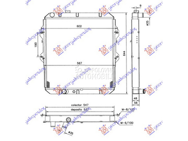 HLADNJAK MOTORA 2.4ccT DIZE... za Toyota Hilux od 1998. do 2001. god.
