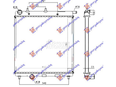 HLADNJAK MOTORA 1.4 HDi DIZ... za Citroen C3 od 2002. do 2010. god.