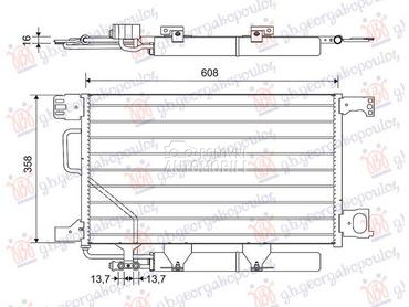 HLADNJAK KLIME 2.7 DIZEL (6... za Mercedes Benz C Klasa od 2003. do 2007. god.