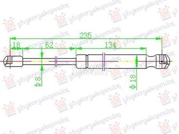 AMORTIZER GEPEK VRATA (COUP... za Mazda 5 od 2005. do 2009. god.