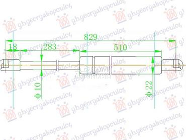 AMORTIZER GEPEK VRATA (827L... za Ford Transit Connect od 2000. do 2006. god.