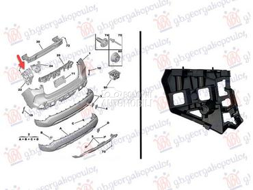 NOSAC ZADNJEG BRANIKA BOCNI... za Citroen C4 od 2020. do 2025. god.