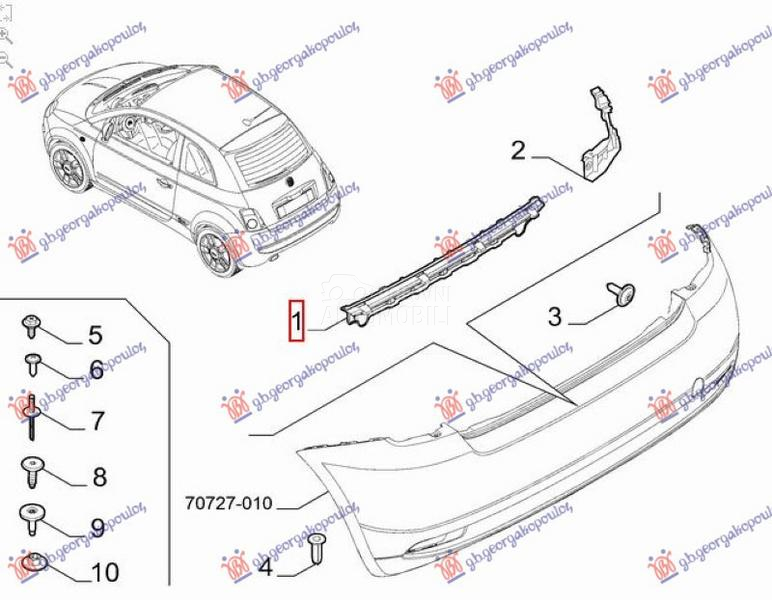 NOSAC ZADNJEG BRANIKA PLAST...