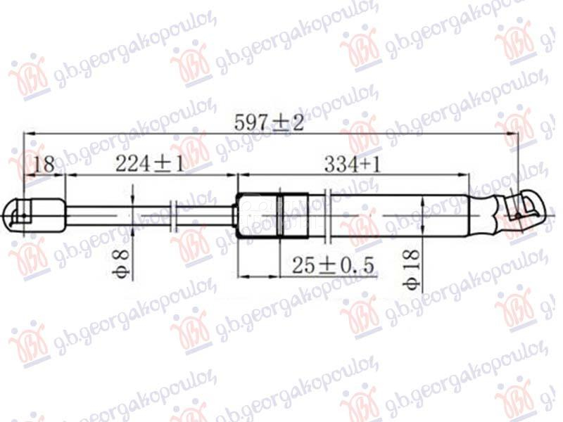 AMORTIZER GEPEK VRATA (597L...