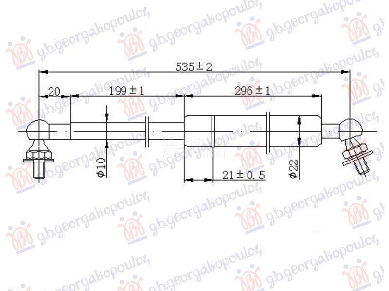AMORTIZER GEPEK VRATA (535L...