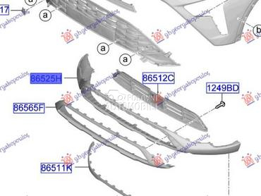 SPOJLER PREDNJEG BRANIKA (O... za Hyundai Bayon od 2021. do 2025. god.