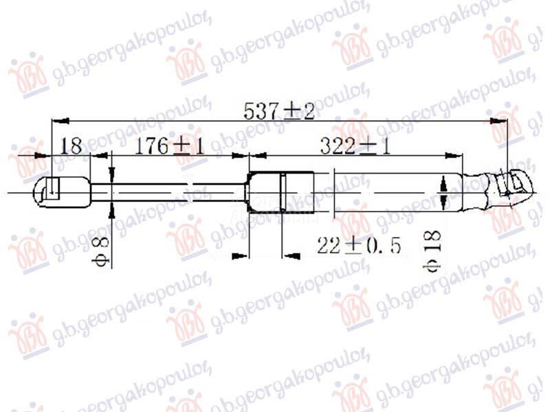 AMORTIZER GEPEK VRATA (537L...
