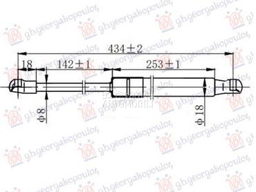 AMORTIZER GEPEK STAKLA (431... za Toyota Land Cruiser od 2009. do 2013. god.