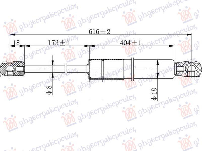 AMORTIZER GEPEK VRATA (616L...