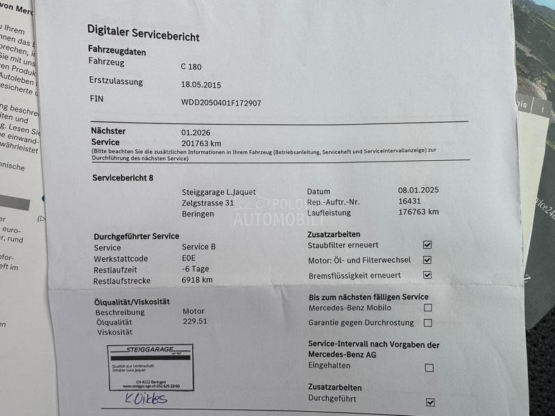 Mercedes Benz C 180 AMG Line MATIK CH