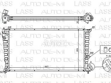 HLADNJAK MOTORA za Citroen Berlingo od 1996. do 2002. god.