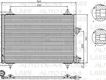 HLADNJAK KLIME za Peugeot 307 od 2000. do 2008. god.
