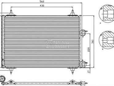 HLADNJAK KLIME za Peugeot 307 od 2000. do 2008. god.