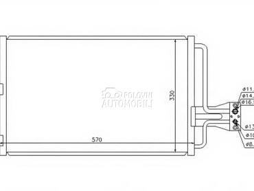 HLADNJAK KLIME za Citroen Xantia od 1993. do 2001. god.