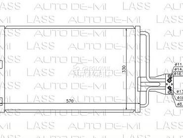 HLADNJAK KLIME za Citroen Xantia od 1993. do 2001. god.