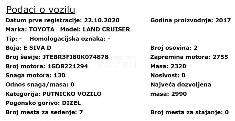 Toyota Land Cruiser PREMIUM/7 SEDIŠTA