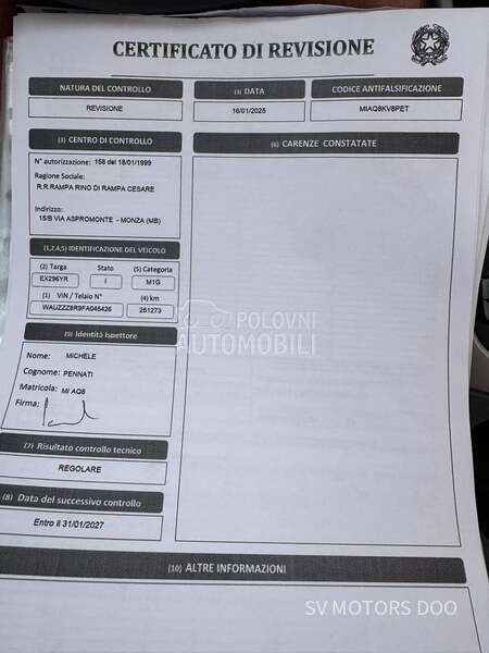 Audi Q5 RATA OD 158EU